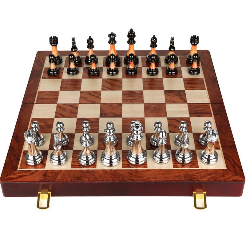 High-End Luxury Chess Gift Box Set – Executive Wooden Chess Set with Case