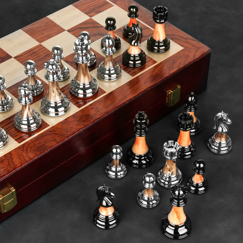High-End Luxury Chess Gift Box Set – Executive Wooden Chess Set with Case