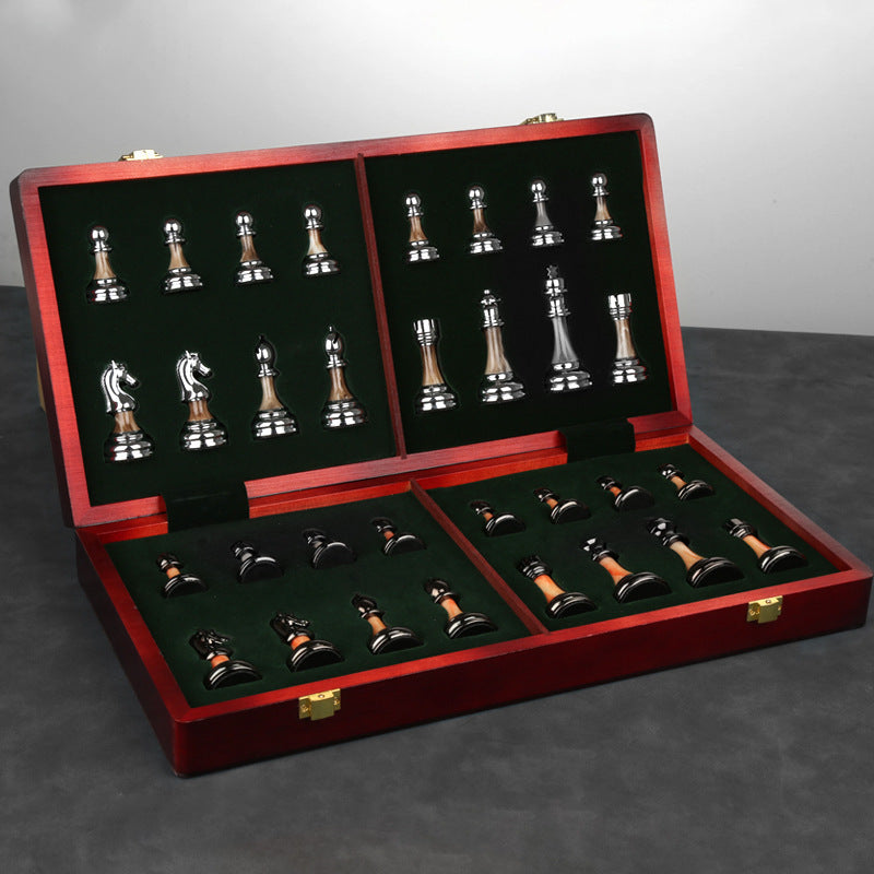 High-End Luxury Chess Gift Box Set – Executive Wooden Chess Set with Case