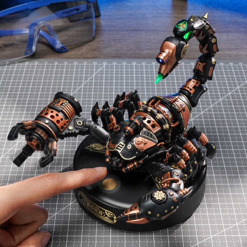 Robotime ROKR Battlefield Scorpion 123-Piece 3D Steampunk Mechanical Puzzle (Battery-Operated Interactive Model
