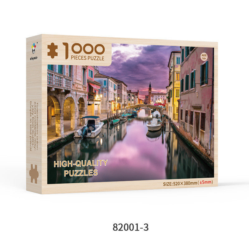 Custom 1000-Piece Wooden Puzzle – Special Shaped Educational Jigsaw for Adults