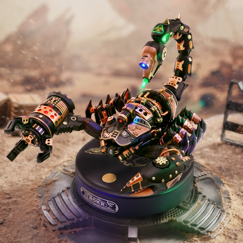 Robotime ROKR Battlefield Scorpion 123-Piece 3D Steampunk Mechanical Puzzle (Battery-Operated Interactive Model