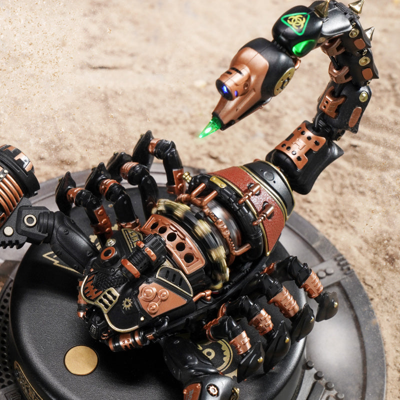 Robotime ROKR Battlefield Scorpion 123-Piece 3D Steampunk Mechanical Puzzle (Battery-Operated Interactive Model