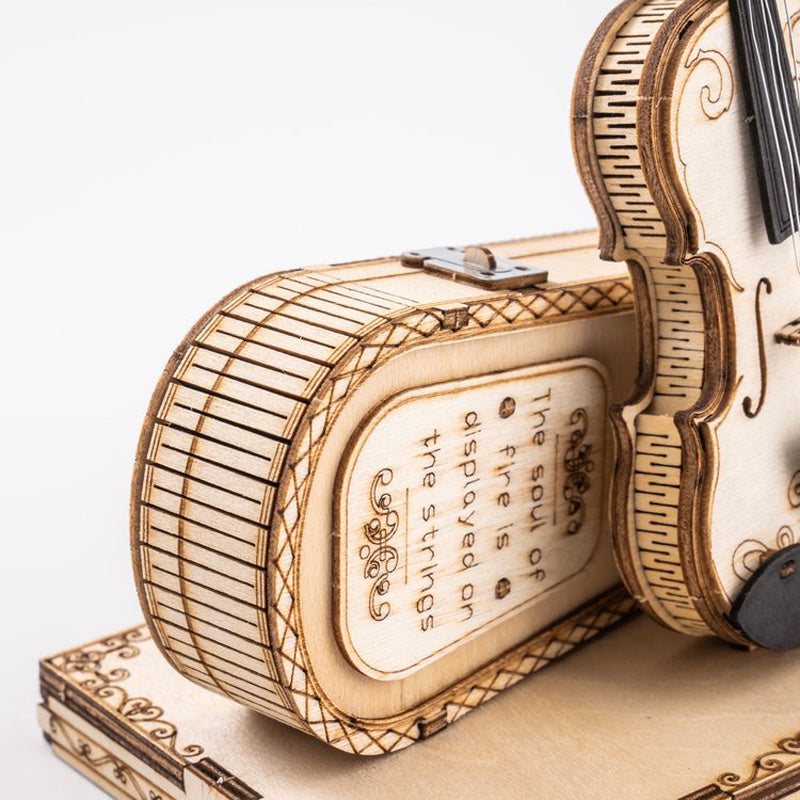 Robotime ROKR Violin Capriccio 62-Piece 3D Wooden Puzzle – Musical DIY Model Kit