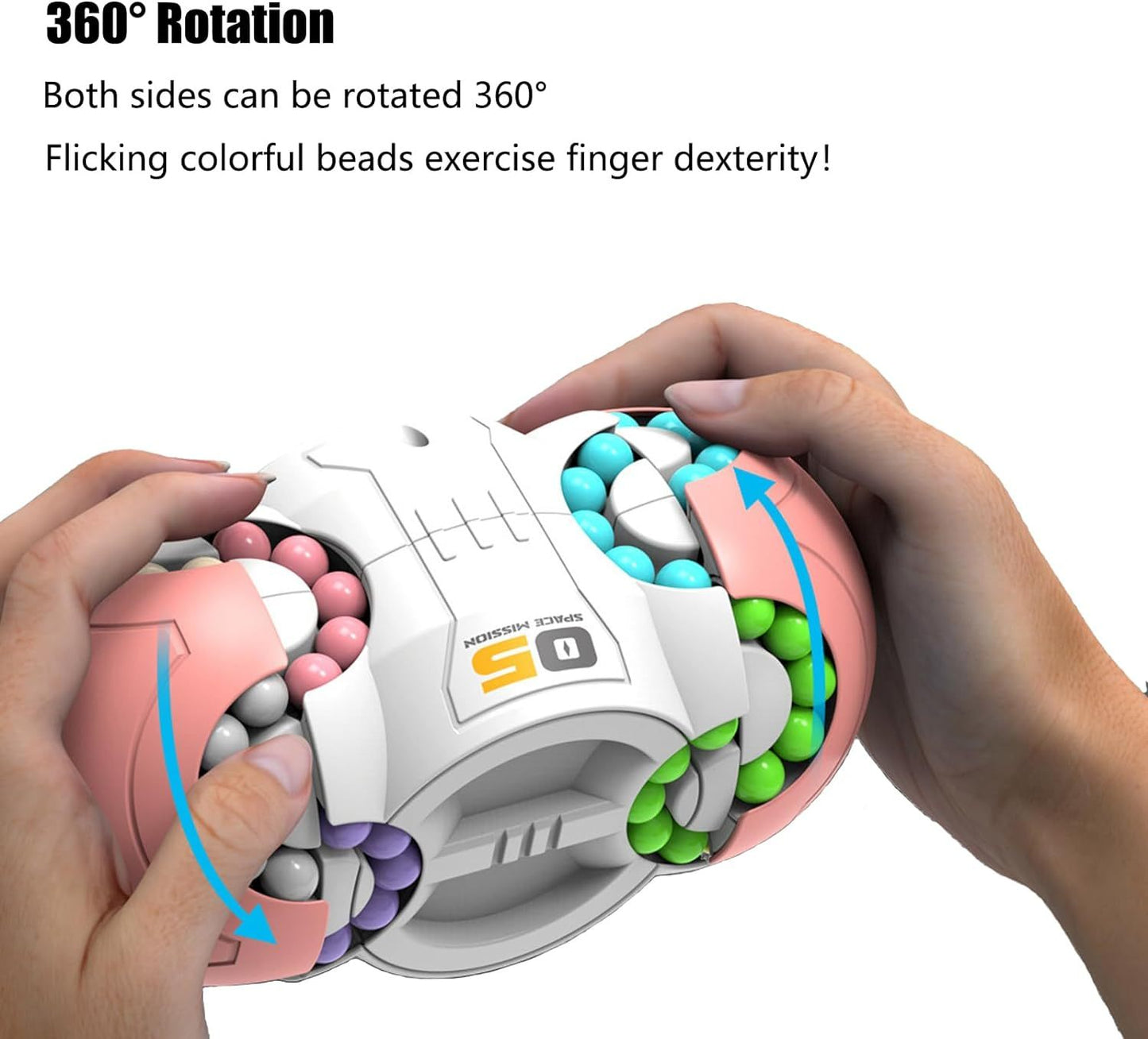 3D Magic Bean Decompression Cube – Rotating Fingertip Fidget Puzzle Toy