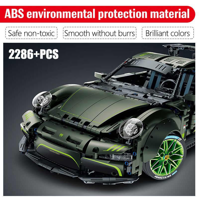 Gradient Sports Car Building Block Model – 3D DIY Automotive Brick Kit for Adults