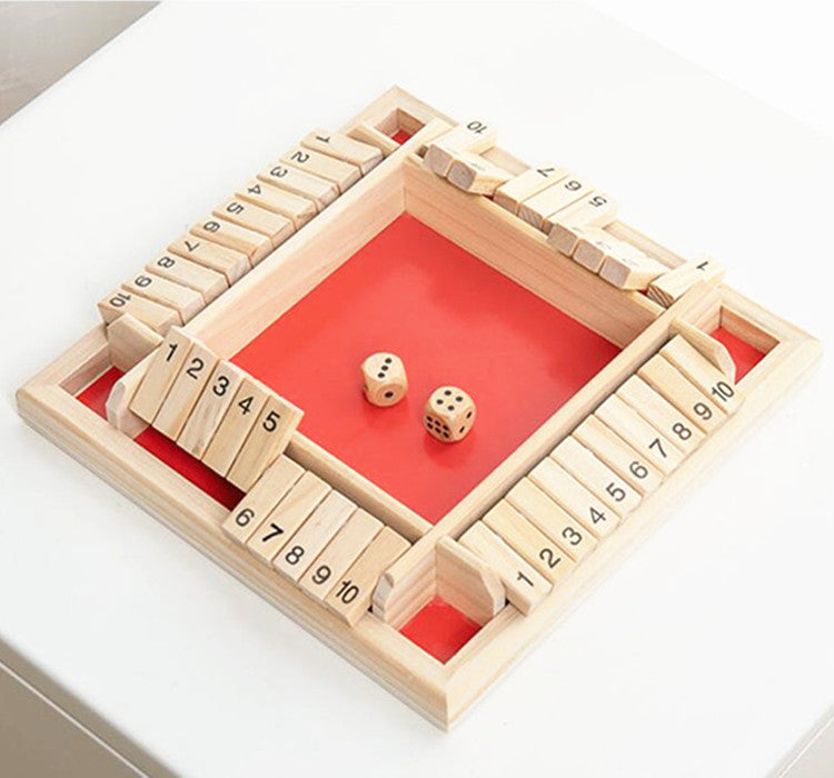 Ultimate Wooden Shut The Box Dice Game – Family Educational Strategy Board Game