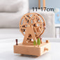 Innovative Rotating Wooden Music Box – Wind-Up Table Decor with Rotating Display Mechanism
