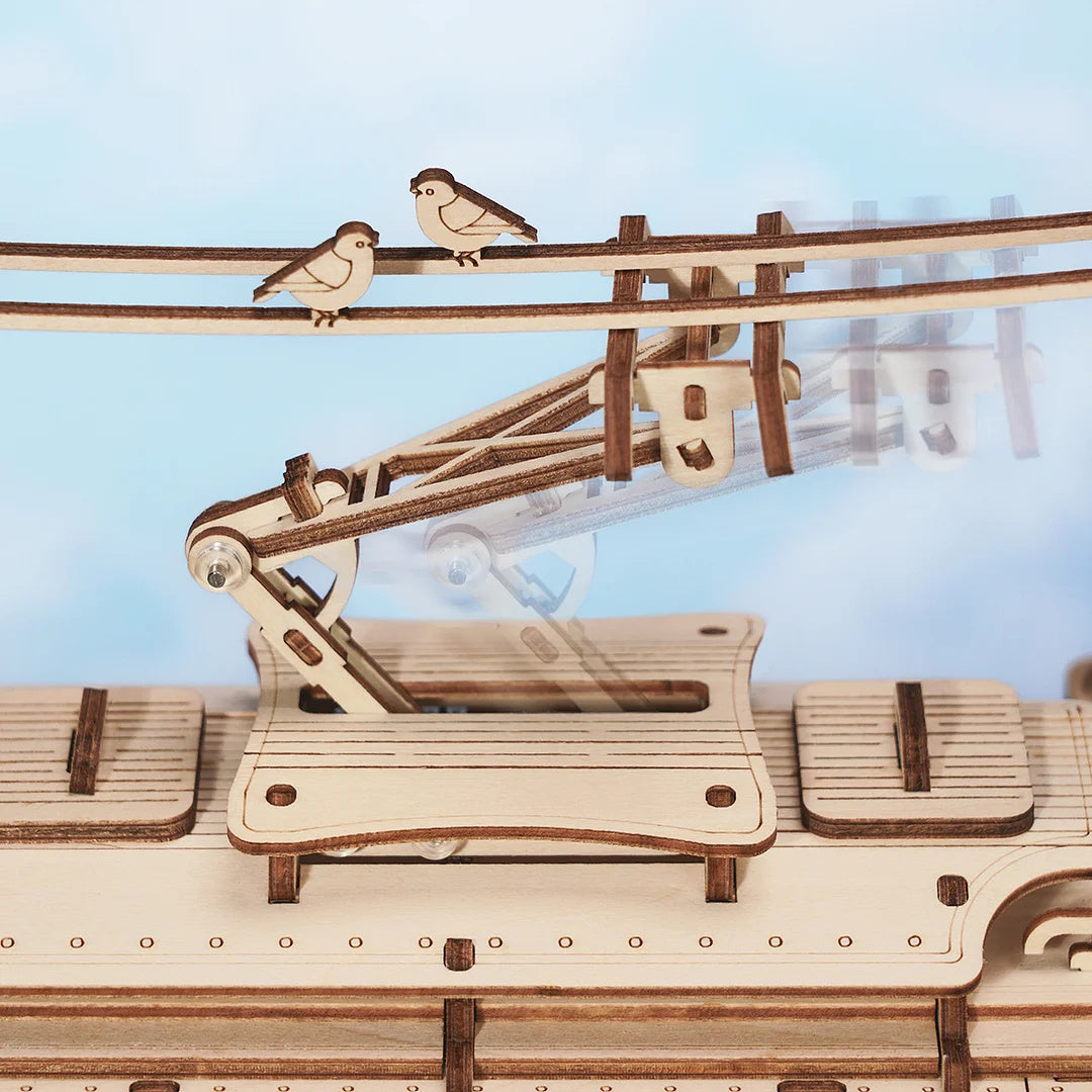 ROKR Classic City Tram 3D Wooden Puzzle LK801 – 374-Piece DIY Mechanical Model