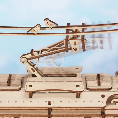 ROKR Classic City Tram 3D Wooden Puzzle LK801 – 374-Piece DIY Mechanical Model