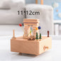 Innovative Rotating Wooden Music Box – Wind-Up Table Decor with Rotating Display Mechanism