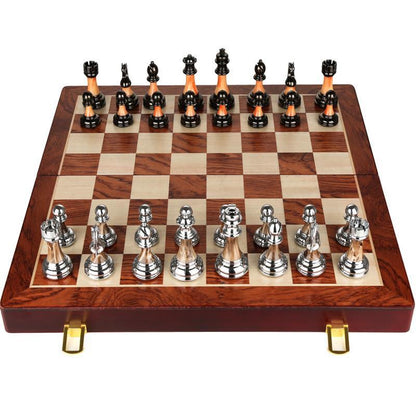 High-End Luxury Chess Gift Box Set – Executive Wooden Chess Set with Case