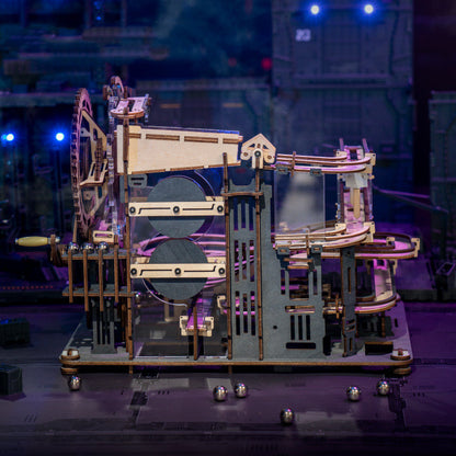 ROKR Marble Night City 3D Wooden Marble Run Puzzle – 294-Piece DIY Gear-Coaster Model