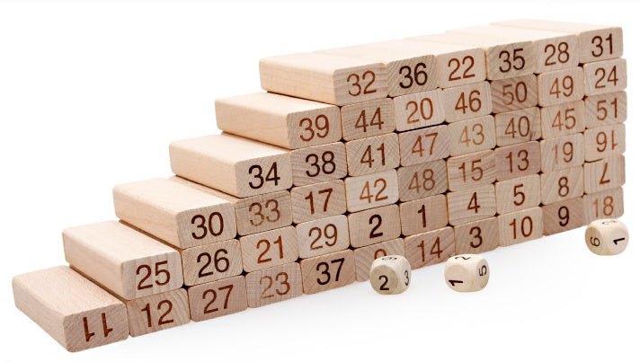 Parent–Child Wooden Stacking Blocks Set – Educational Family Building Toy