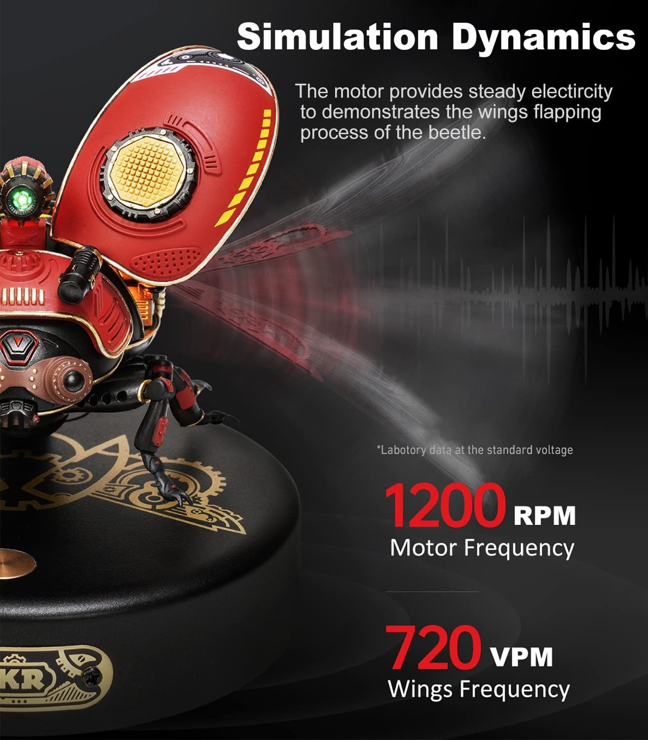 Robotime ROKR Scout Beetle 147-Piece 3D Mechanical Puzzle – ABS Plastic & Metal Punk Model