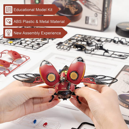 Robotime ROKR Scout Beetle 147-Piece 3D Mechanical Puzzle – ABS Plastic & Metal Punk Model