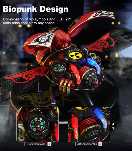 Robotime ROKR Scout Beetle 147-Piece 3D Mechanical Puzzle – ABS Plastic & Metal Punk Model