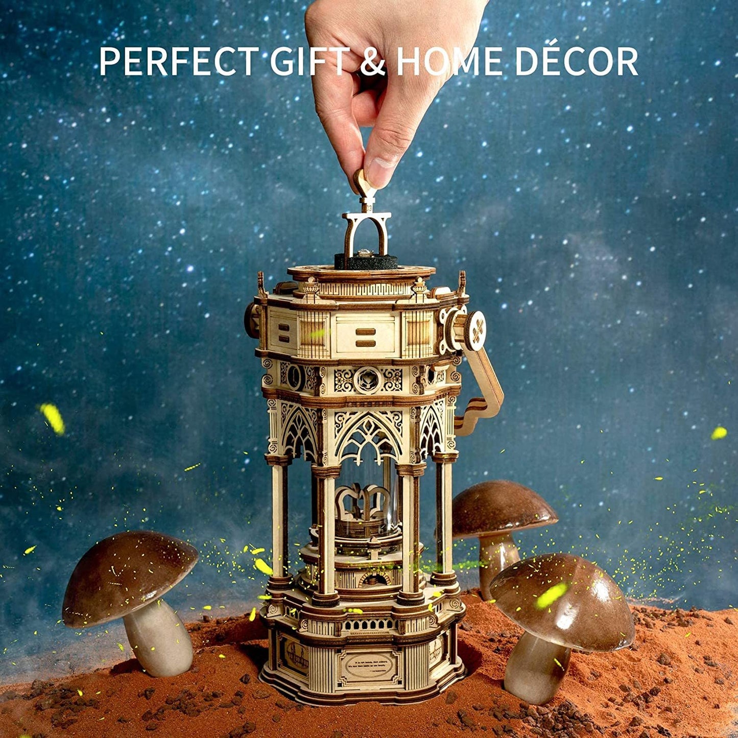 ROKR Victorian Lantern 3D Wooden Music Box Puzzle – 210-Piece DIY Mechanical Model