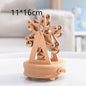 Innovative Rotating Wooden Music Box – Wind-Up Table Decor with Rotating Display Mechanism
