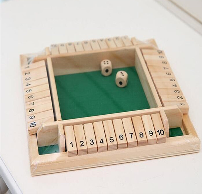 Ultimate Wooden Shut The Box Dice Game – Family Educational Strategy Board Game