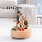 Innovative Rotating Wooden Music Box – Wind-Up Table Decor with Rotating Display Mechanism