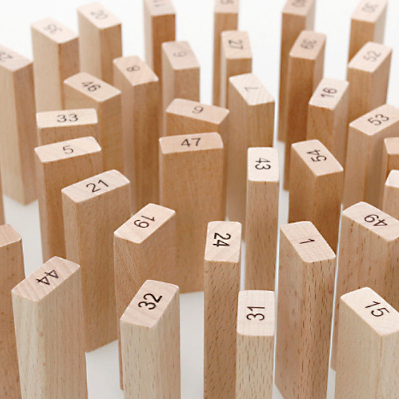 Parent–Child Wooden Stacking Blocks Set – Educational Family Building Toy