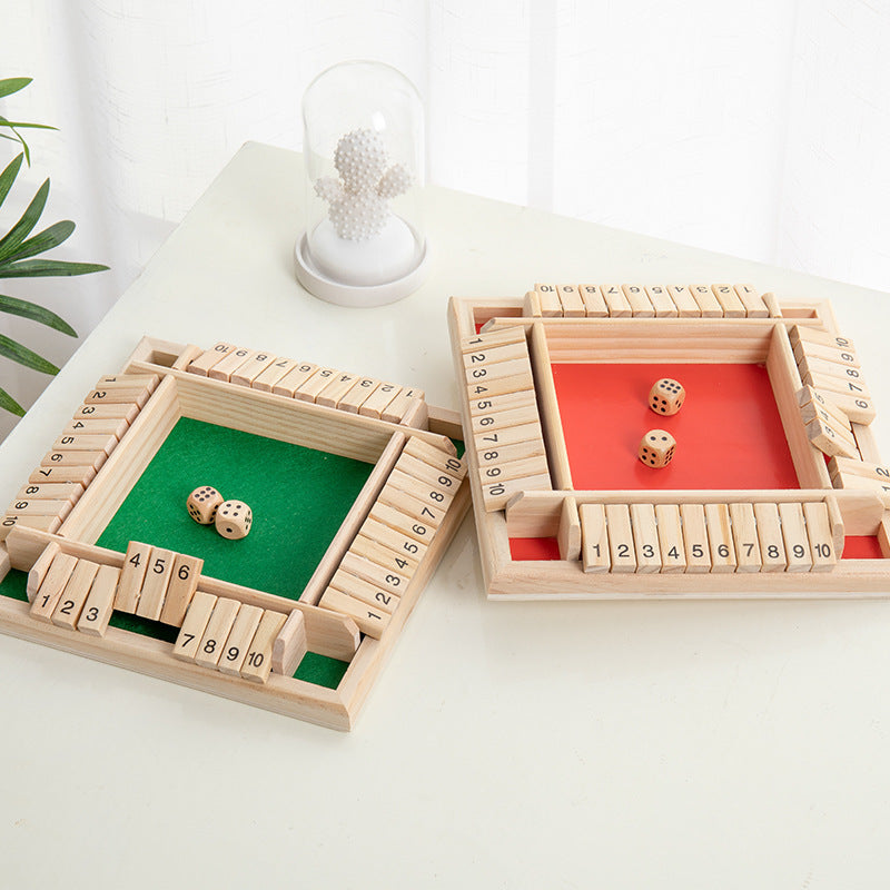 Ultimate Wooden Shut The Box Dice Game – Family Educational Strategy Board Game
