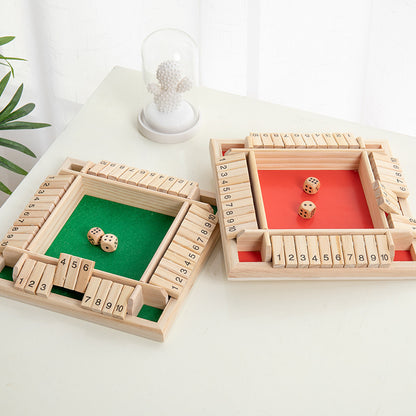 Ultimate Wooden Shut The Box Dice Game – Family Educational Strategy Board Game
