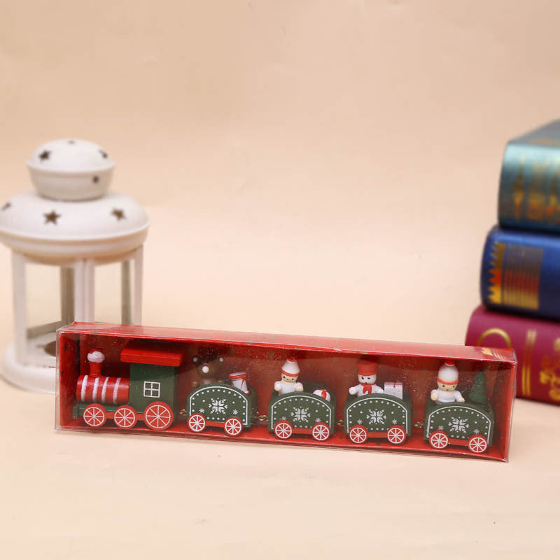 Wooden Christmas Train Ornament – Holiday Tree Decoration & Festive Home Accent