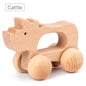 Cute Animal Wooden Baby Toy – Montessori Push & Stack Blocks for Infants