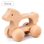Cute Animal Wooden Baby Toy – Montessori Push & Stack Blocks for Infants