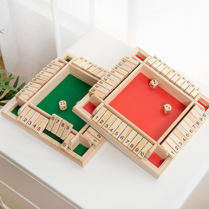 Ultimate Wooden Shut The Box Dice Game – Family Educational Strategy Board Game