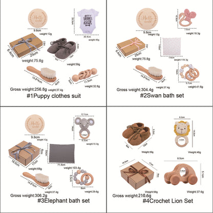 Baby Bath Gift Set – Hooded Towel & Bath Toys Educational Bundle