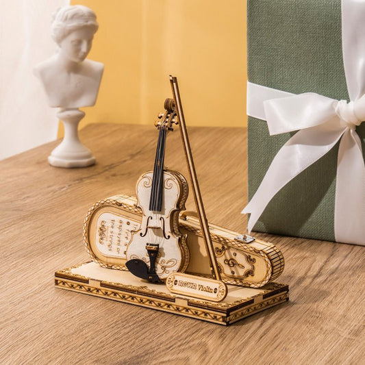 Robotime ROKR Violin Capriccio 62-Piece 3D Wooden Puzzle – Musical DIY Model Kit