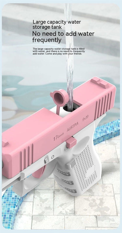 Automatic Continuous Spray Electric Water Gun – Rechargeable Motorized Water Blaster Toy