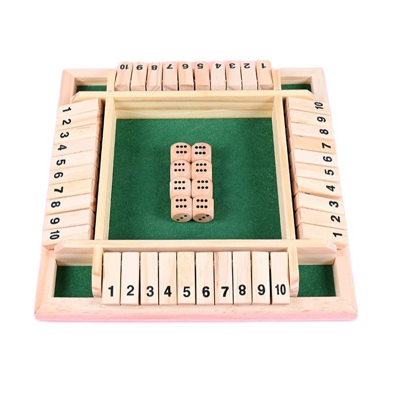 Ultimate Wooden Shut The Box Dice Game – Family Educational Strategy Board Game