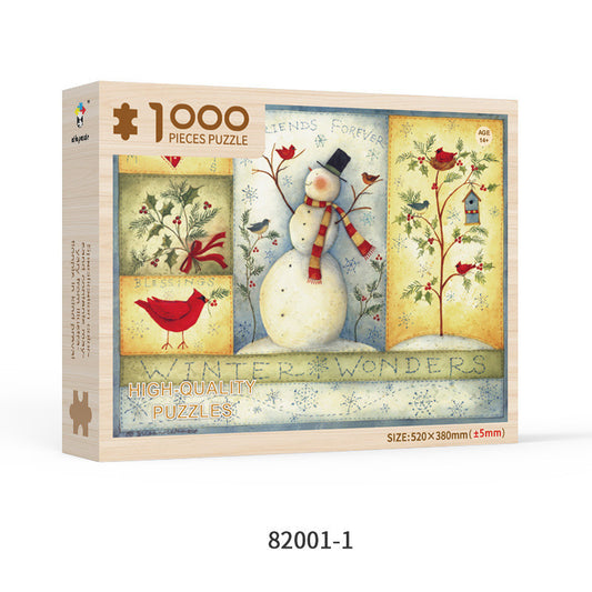 Custom 1000-Piece Wooden Puzzle – Special Shaped Educational Jigsaw for Adults