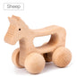 Cute Animal Wooden Baby Toy – Montessori Push & Stack Blocks for Infants