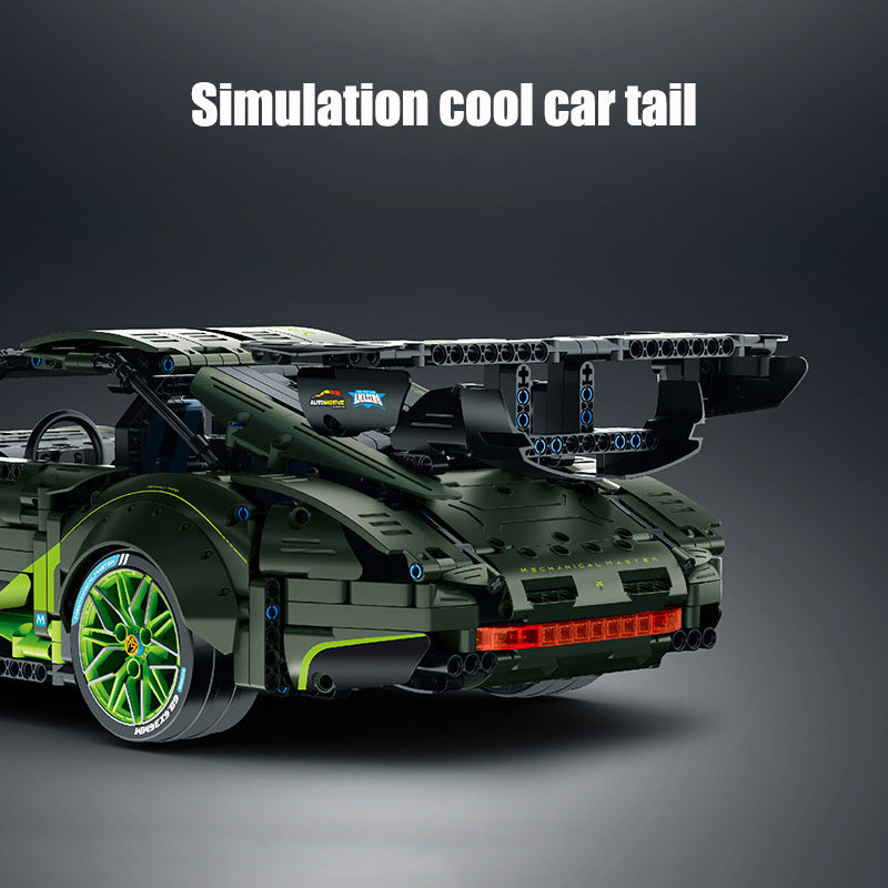 Gradient Sports Car Building Block Model – 3D DIY Automotive Brick Kit for Adults