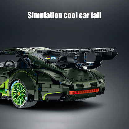 Gradient Sports Car Building Block Model – 3D DIY Automotive Brick Kit for Adults