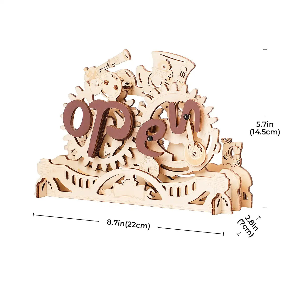 ROKR Open/Closed Sign 3D Wooden Puzzle – Mechanical Door Decor
