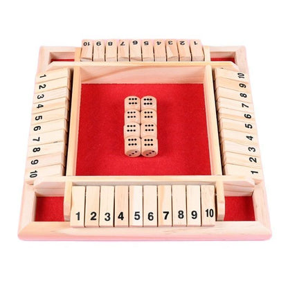 Ultimate Wooden Shut The Box Dice Game – Family Educational Strategy Board Game