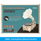 ROKR Hand-Crank Gramophone 3D Wooden Music Box Puzzle – 424-Piece DIY Mechanical Model
