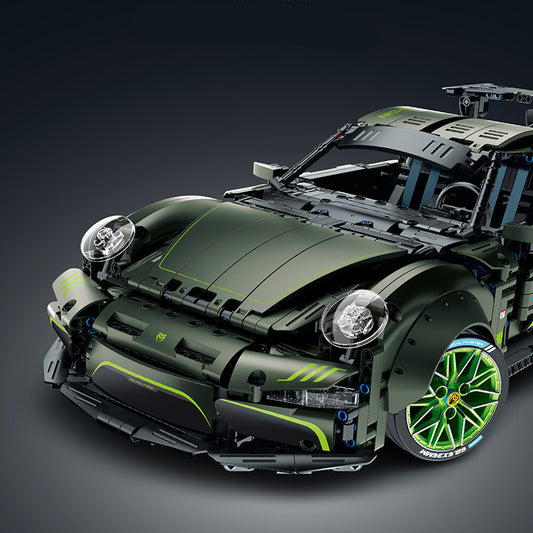 Gradient Sports Car Building Block Model – 3D DIY Automotive Brick Kit for Adults