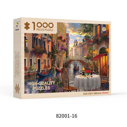Custom 1000-Piece Wooden Puzzle – Special Shaped Educational Jigsaw for Adults