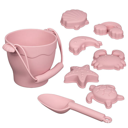 Silicone Beach Bucket Educational Toy – Early Learning Sand Play Set