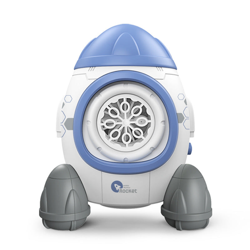 Rocket-Shaped Automatic Bubble Machine with Lights & Music