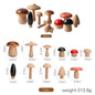 Beech Wood Mushroom Stacking Puzzle – Montessori Educational Toy for Toddlers