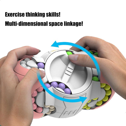 3D Magic Bean Decompression Cube – Rotating Fingertip Fidget Puzzle Toy