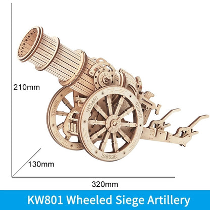 Robotime ROKR KW401 Siege Heavy Ballista 3D Wooden Puzzle – DIY Mechanical Catapult with 360° Rotatable Base & Launch Mechanism
